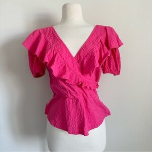 Anthropologie X Tracy Reese 100% Cotton Pink Blouse size 6